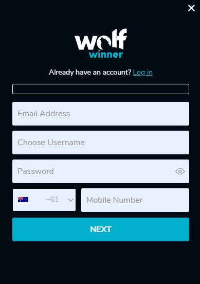 Wolf Winner Casino login